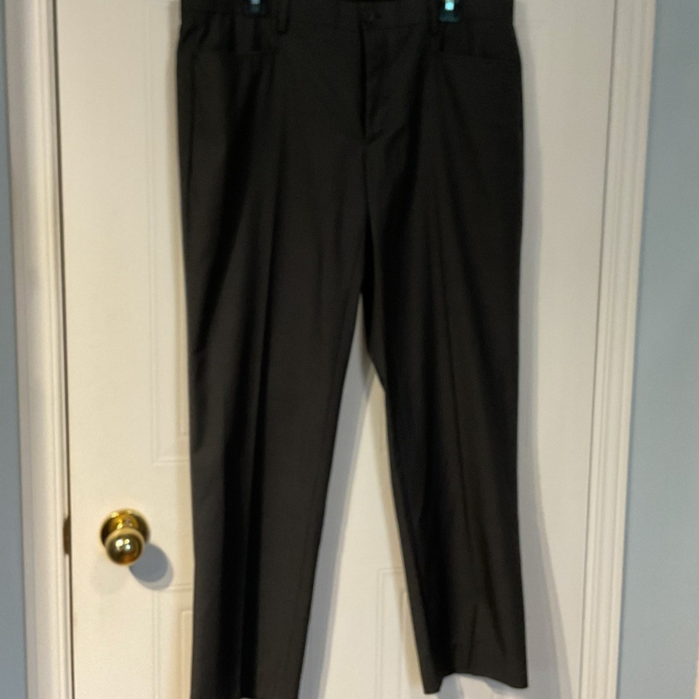 Mexx Dress Pants Mens 34 Dark Grey Excellent Regular Fit Flat Front Trousers